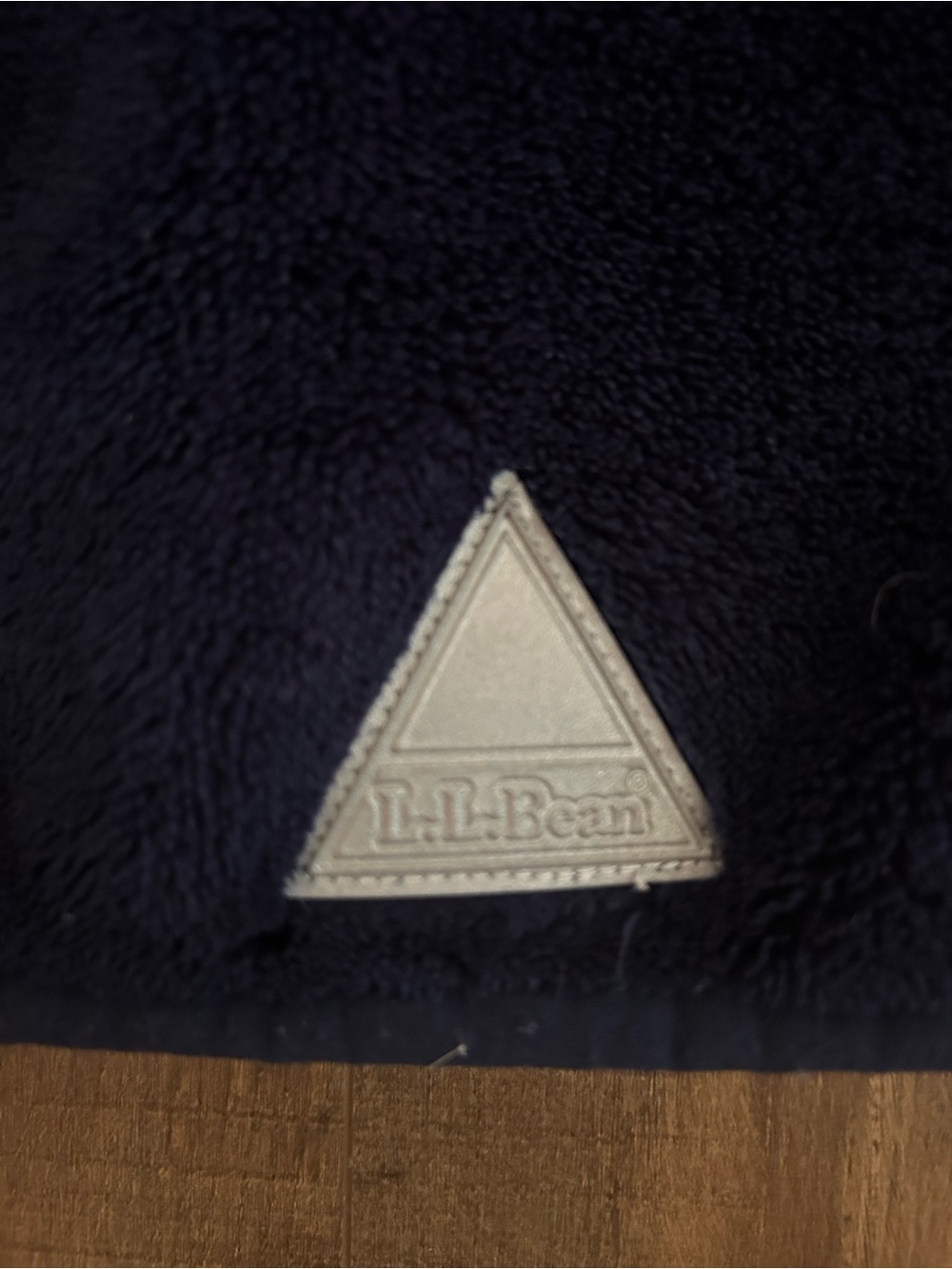 LL Bean Navy Fuzzy Hooded Jacket with Bear Ears Size 2T - Picture 4 of 4
